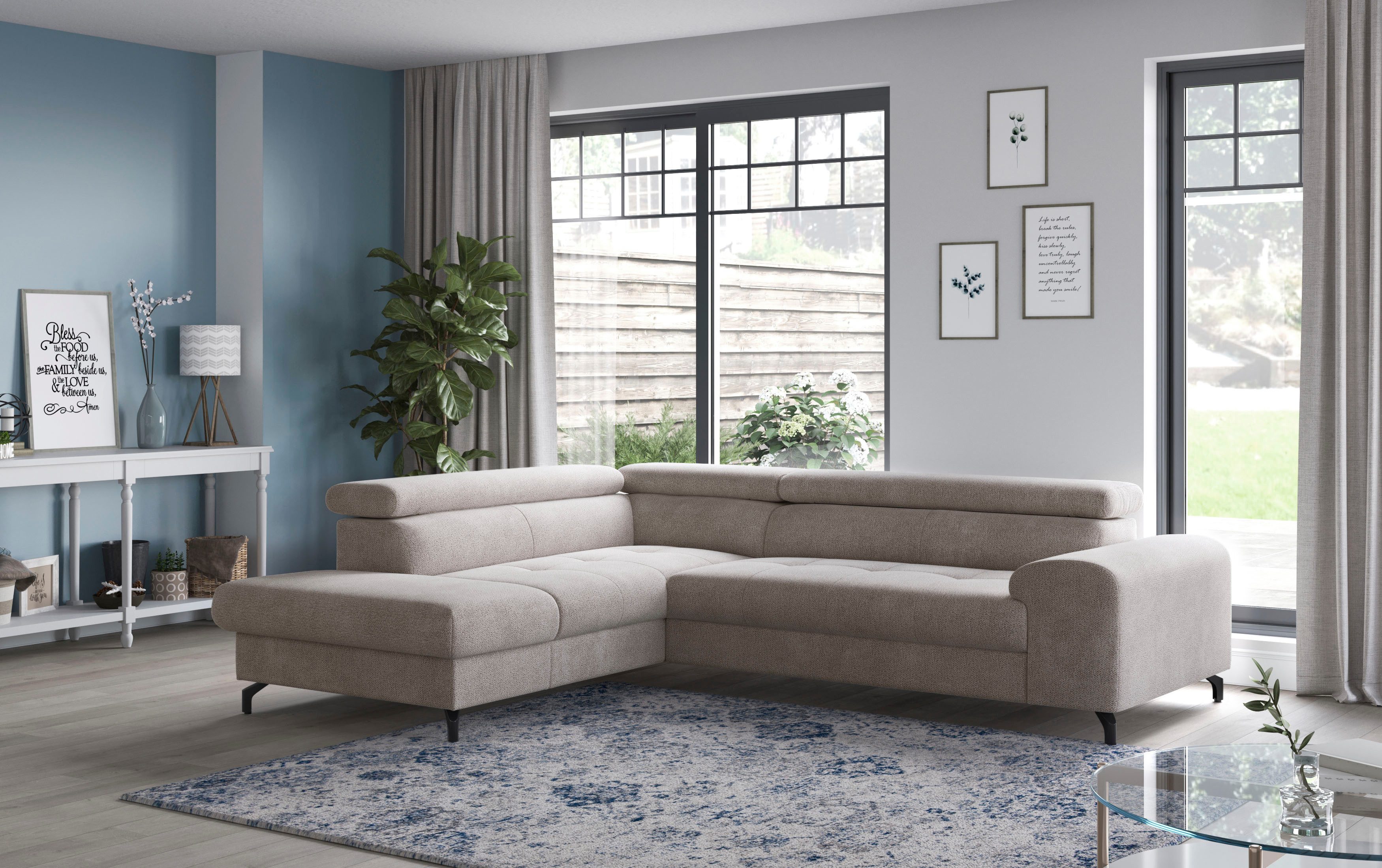 COTTA Ecksofa Aura L-Form, mit Schlaffunktion, günstig online kaufen