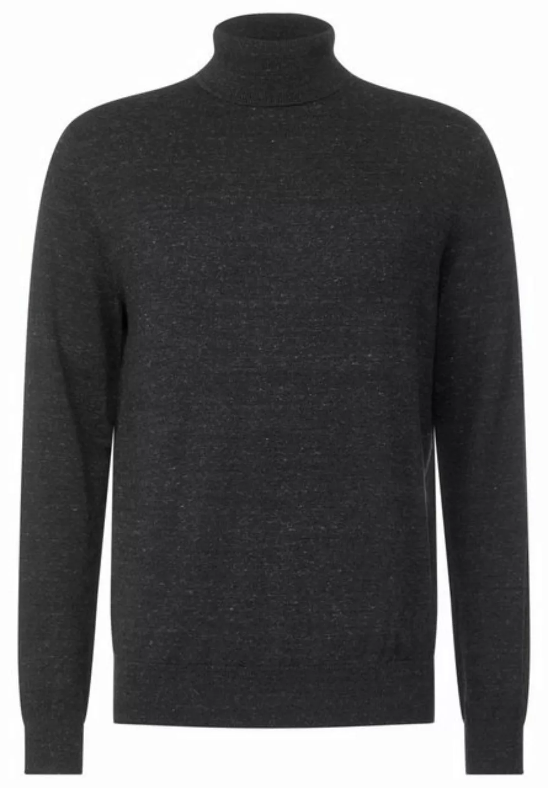 STREET ONE MEN Rollkragenpullover, in Melange Optik günstig online kaufen