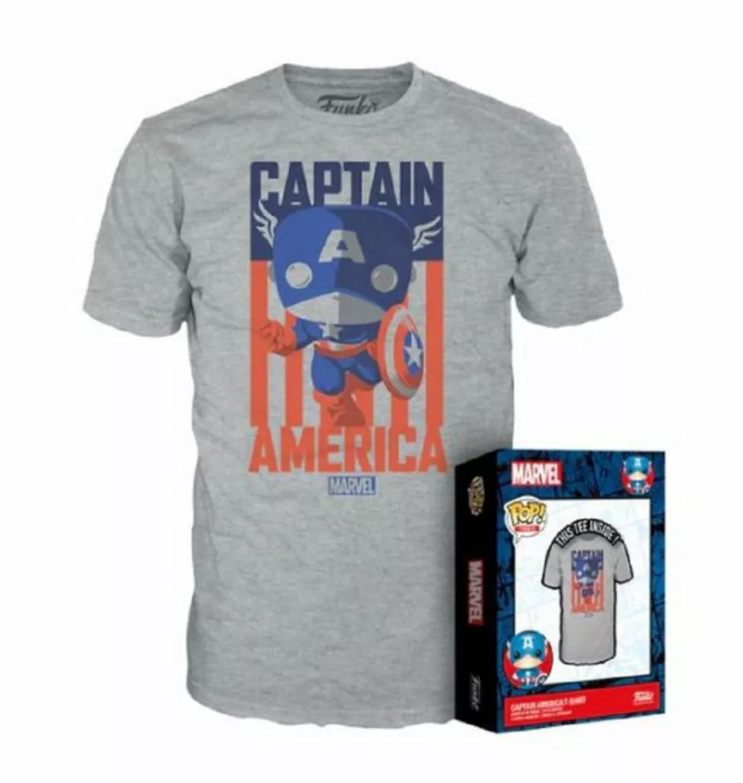 T-Shirt Funko POP! Boxed Tees: Marvel - Captain America T-Shirt günstig online kaufen