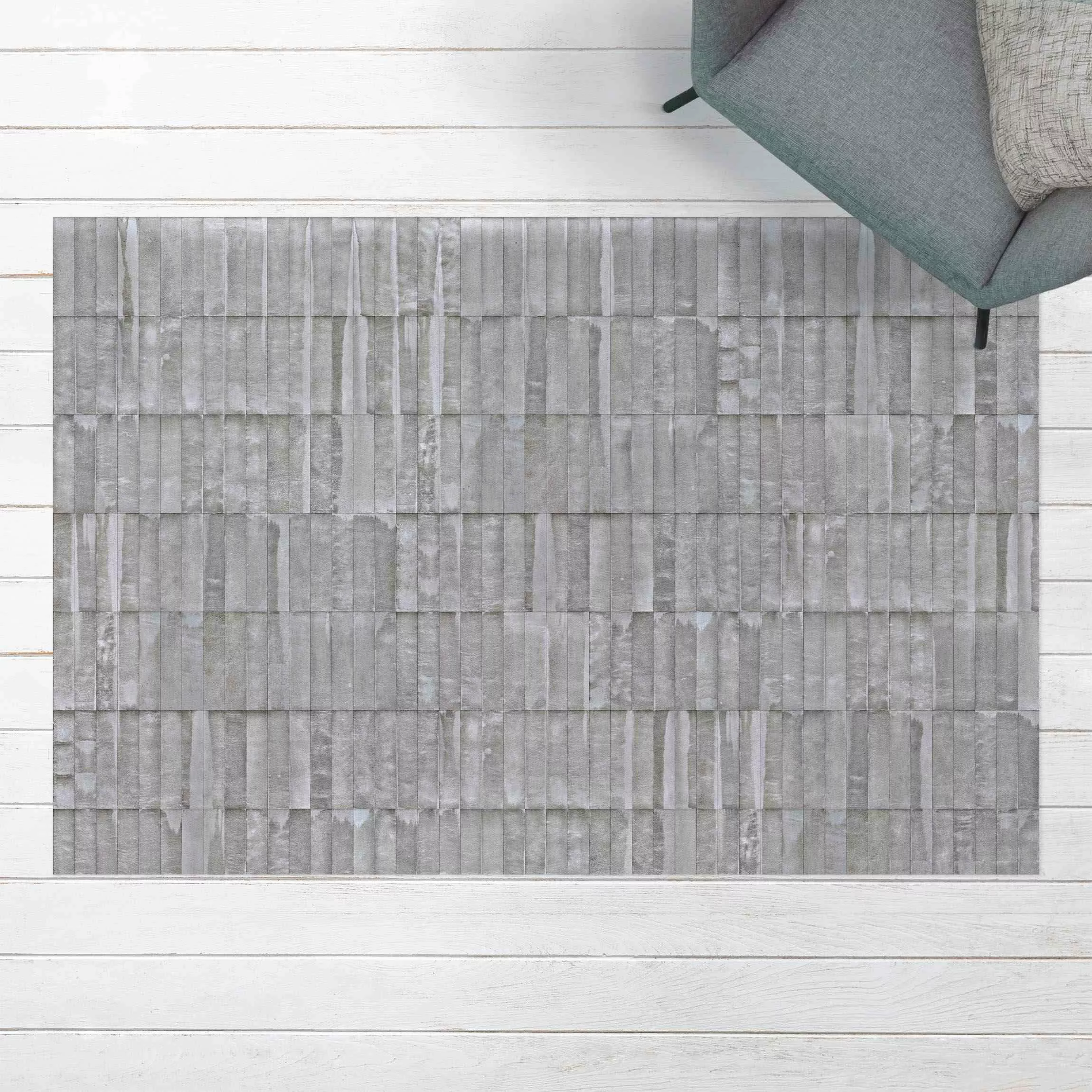 Vinyl-Teppich Beton Ziegeltapete günstig online kaufen
