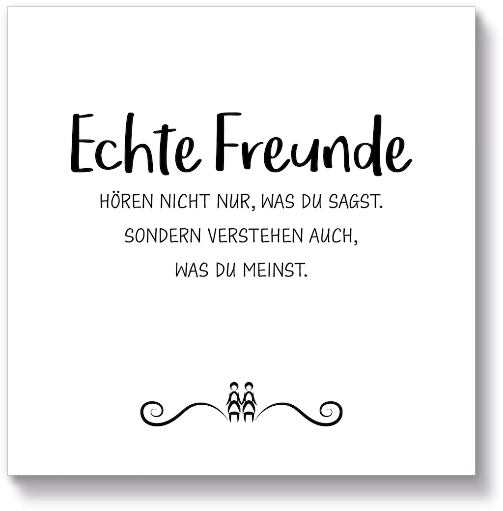 Artland Holzbild "Echte Freunde", Sprüche & Texte, (1 St.) günstig online kaufen