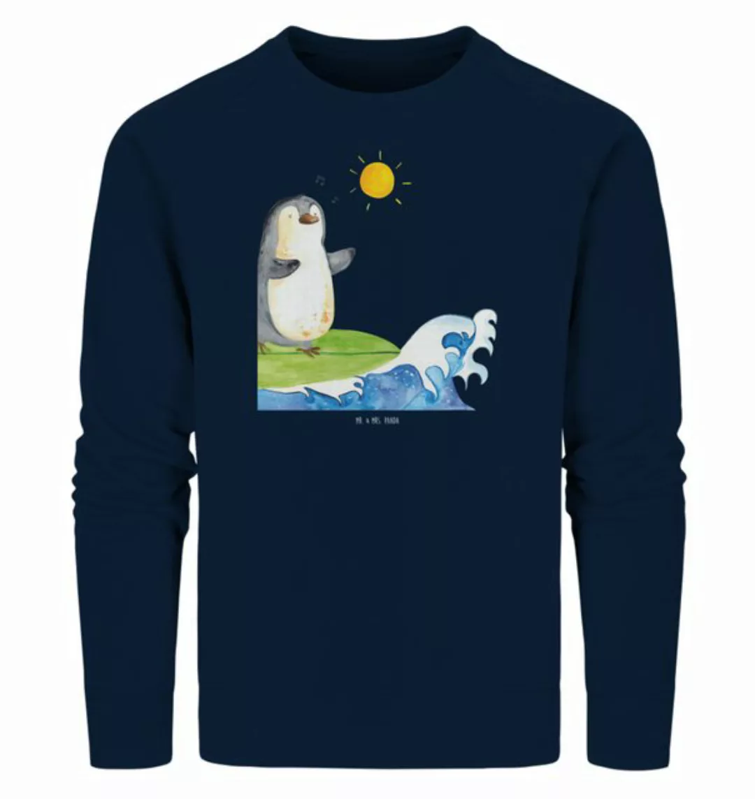 Mr. & Mrs. Panda Longpullover Größe XXL Pinguin Surfer - French Navy - Gesc günstig online kaufen