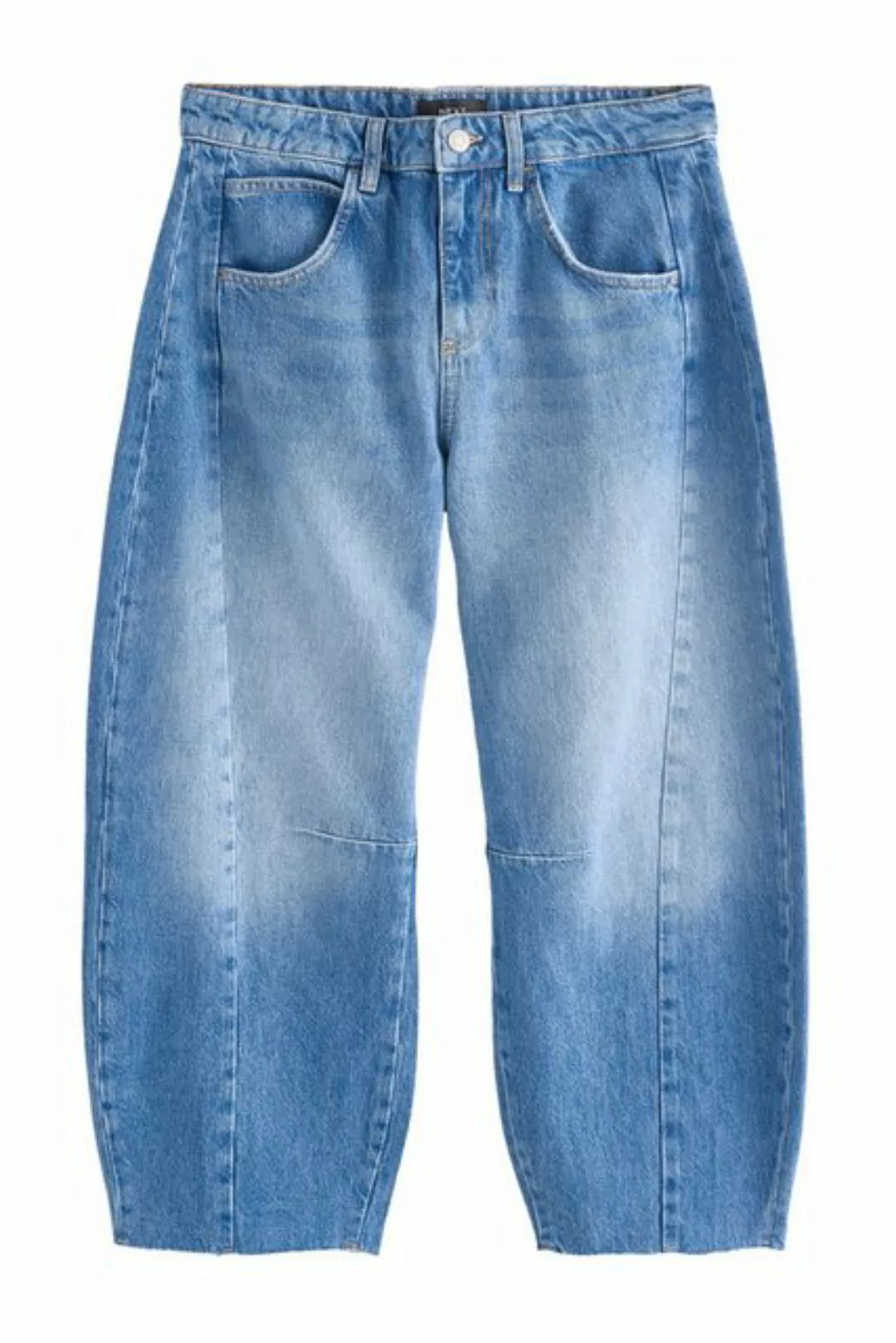 Next Weite Jeans Horseshoe Barrel-Jeans aus 100 % Baumwolle (1-tlg) günstig online kaufen