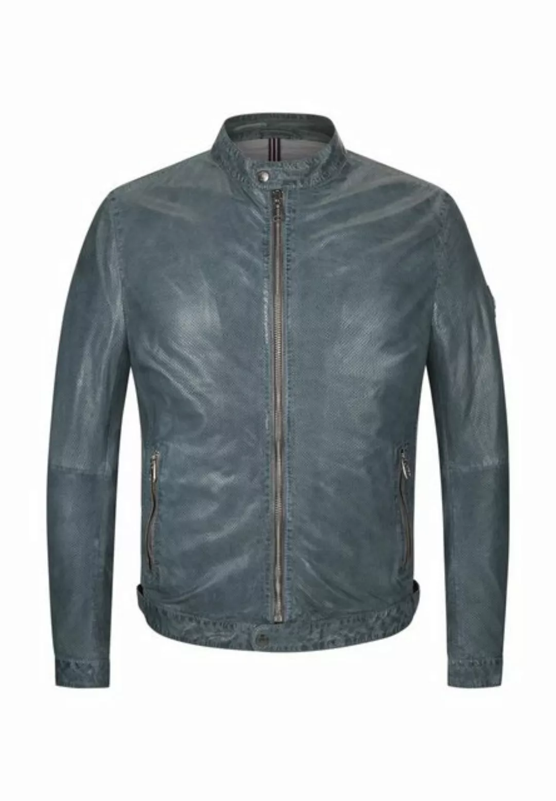 Milestone Bikerjacke MSFinley mit 2-Tone Wachseffekt und Kontrastpaspeln günstig online kaufen