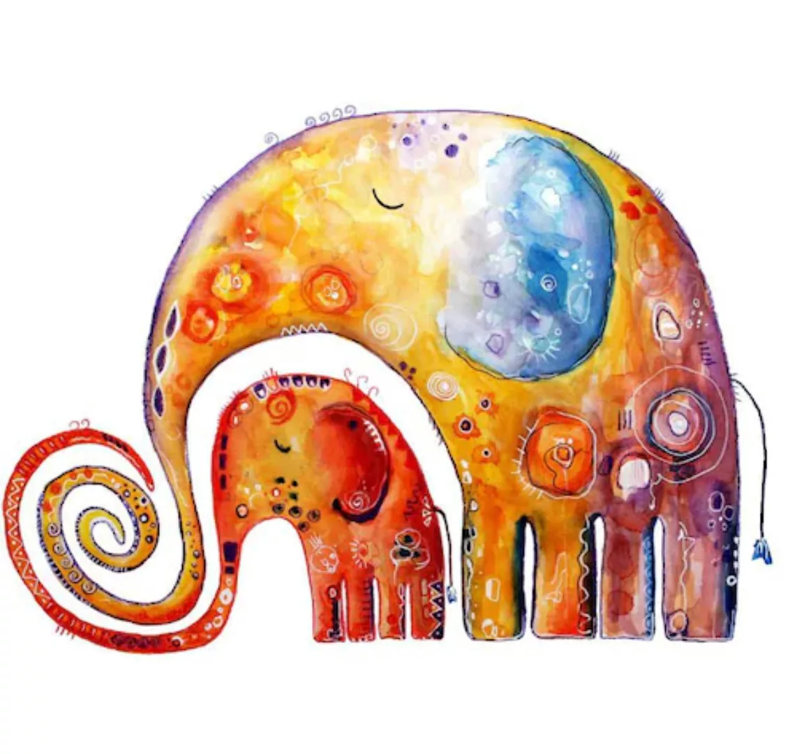 Wall-Art Wandtattoo »Elefanten Familie Geborgenheit«, (1 St.) günstig online kaufen