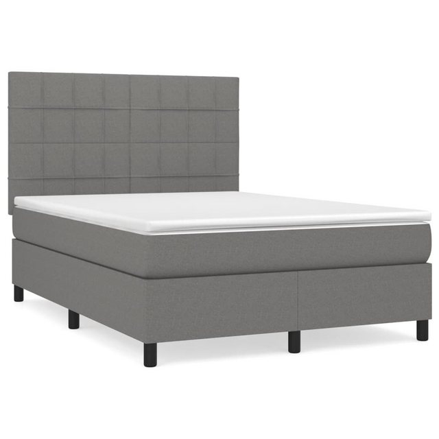 vidaXL Boxspringbett Bett Boxspringbett mit Matratze Stoff (140 x 190 cm, D günstig online kaufen