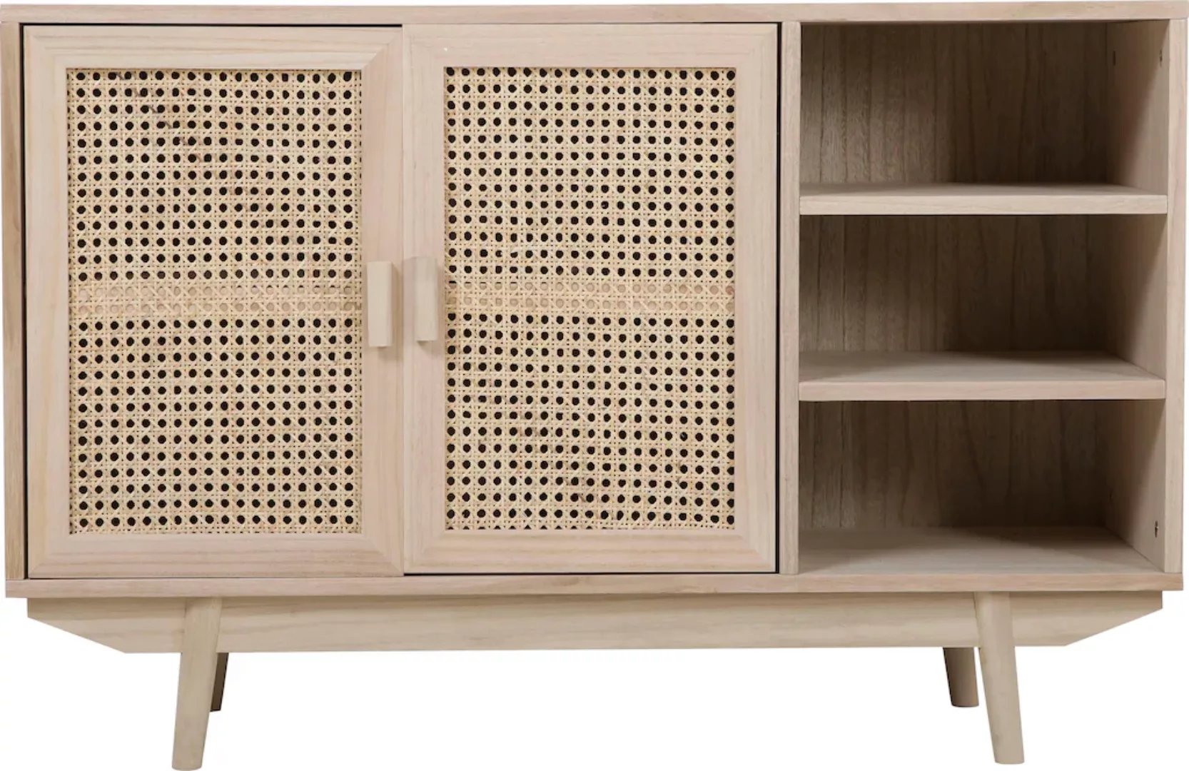 SalesFever Sideboard, kommode mit Türfronten aus Rattangeflecht, Wiener Gef günstig online kaufen