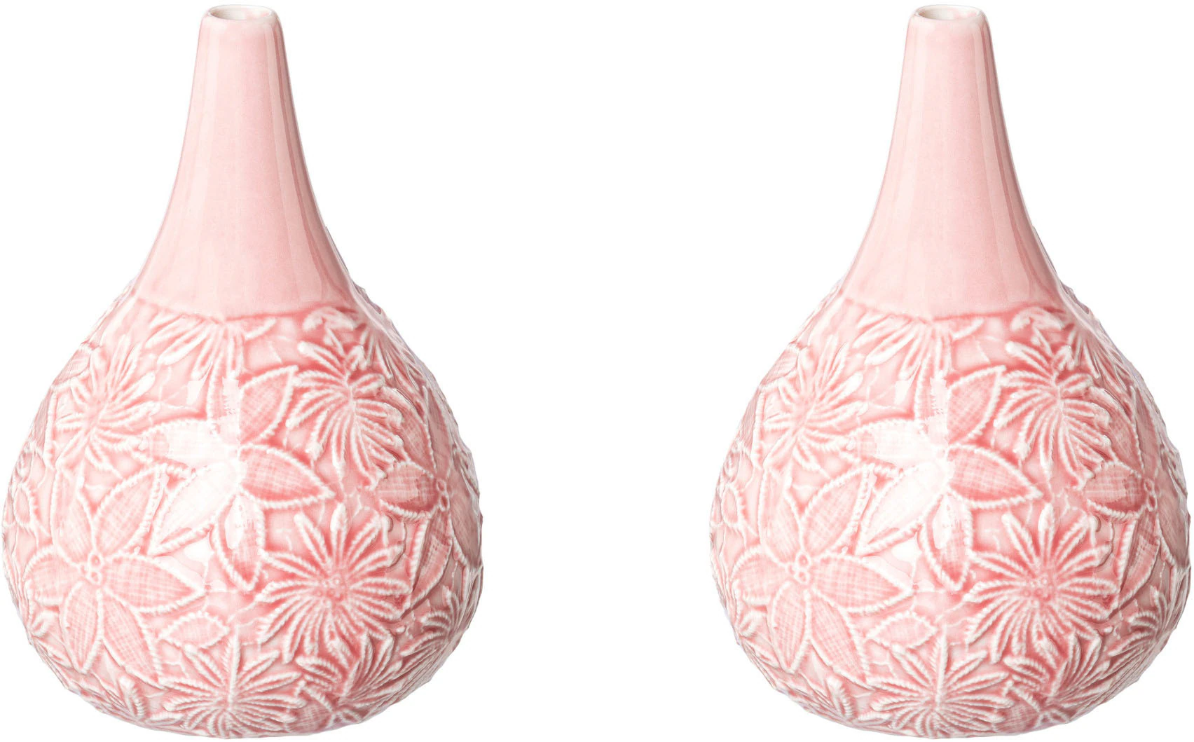 Creativ home Tischvase "BLOOMING", (Set, 2 St.), Vase mit Blütendesign, aus günstig online kaufen