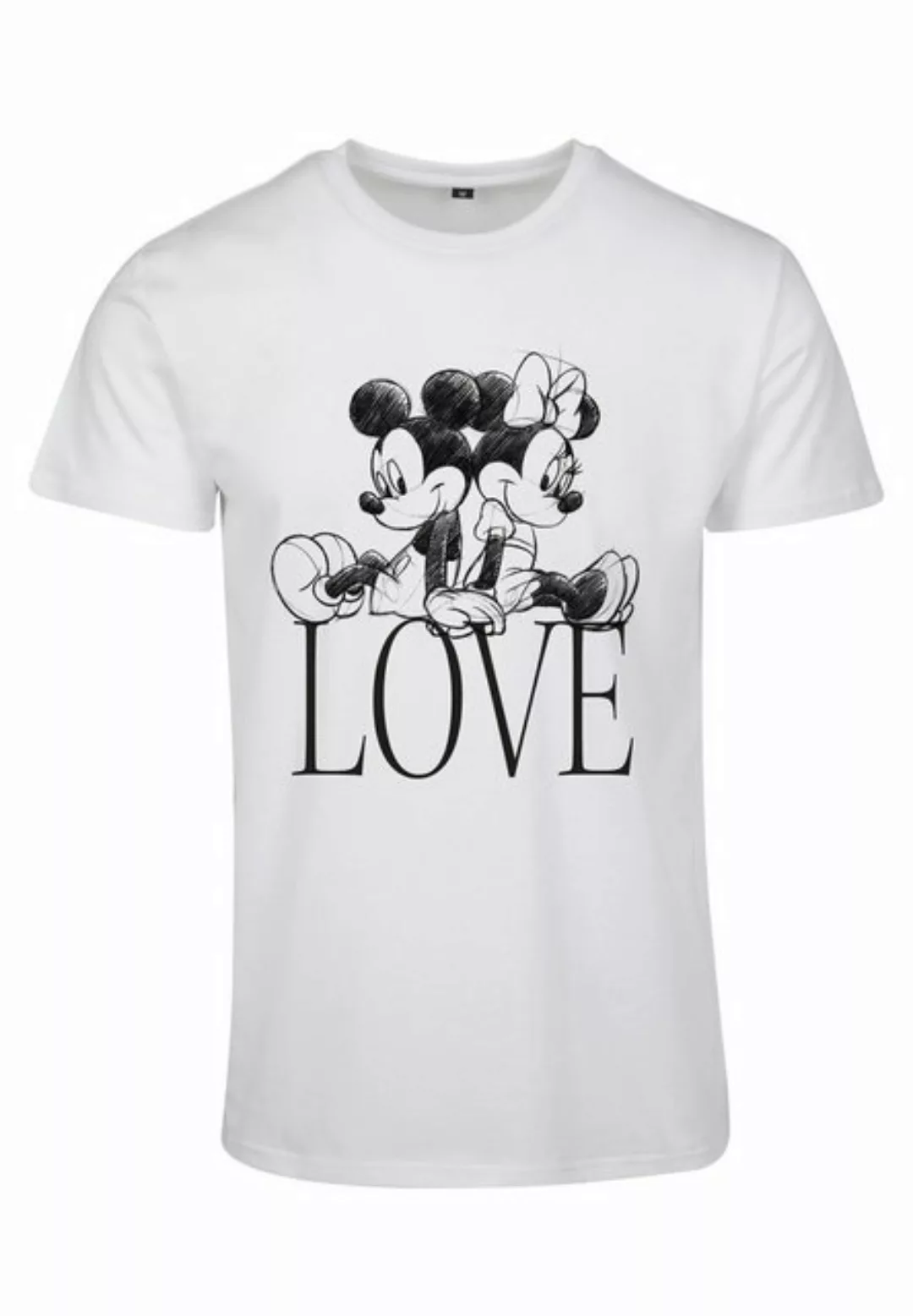 Merchcode Kurzarmshirt Merchcode Damen Ladies Minnie Loves Mickey Tee (1-tl günstig online kaufen