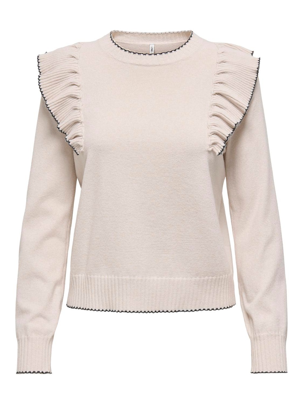 ONLY Strickpullover "ONLAMA LIFE LS O-NECK RUFFLE CC KNT" günstig online kaufen