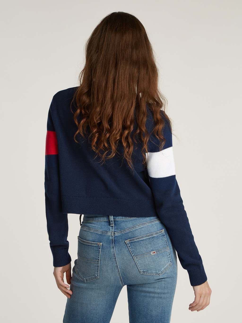 Tommy Jeans Curve Strickpullover TJW CENTER FLAG SWEATER EXT in Großen Größ günstig online kaufen