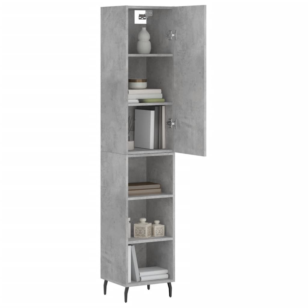 vidaXL Highboard Highboard Betongrau 34,5x34x180 cm günstig online kaufen