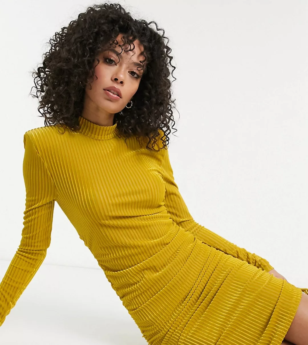 ASOS DESIGN Tall – Minikleid mit Riemchen am Rückenausschnitt und Schulterp günstig online kaufen