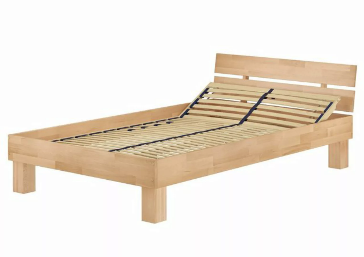 ERST-HOLZ Bett Breiteres Einzelbett Gästebett Buche massiv Überlänge 120x22 günstig online kaufen