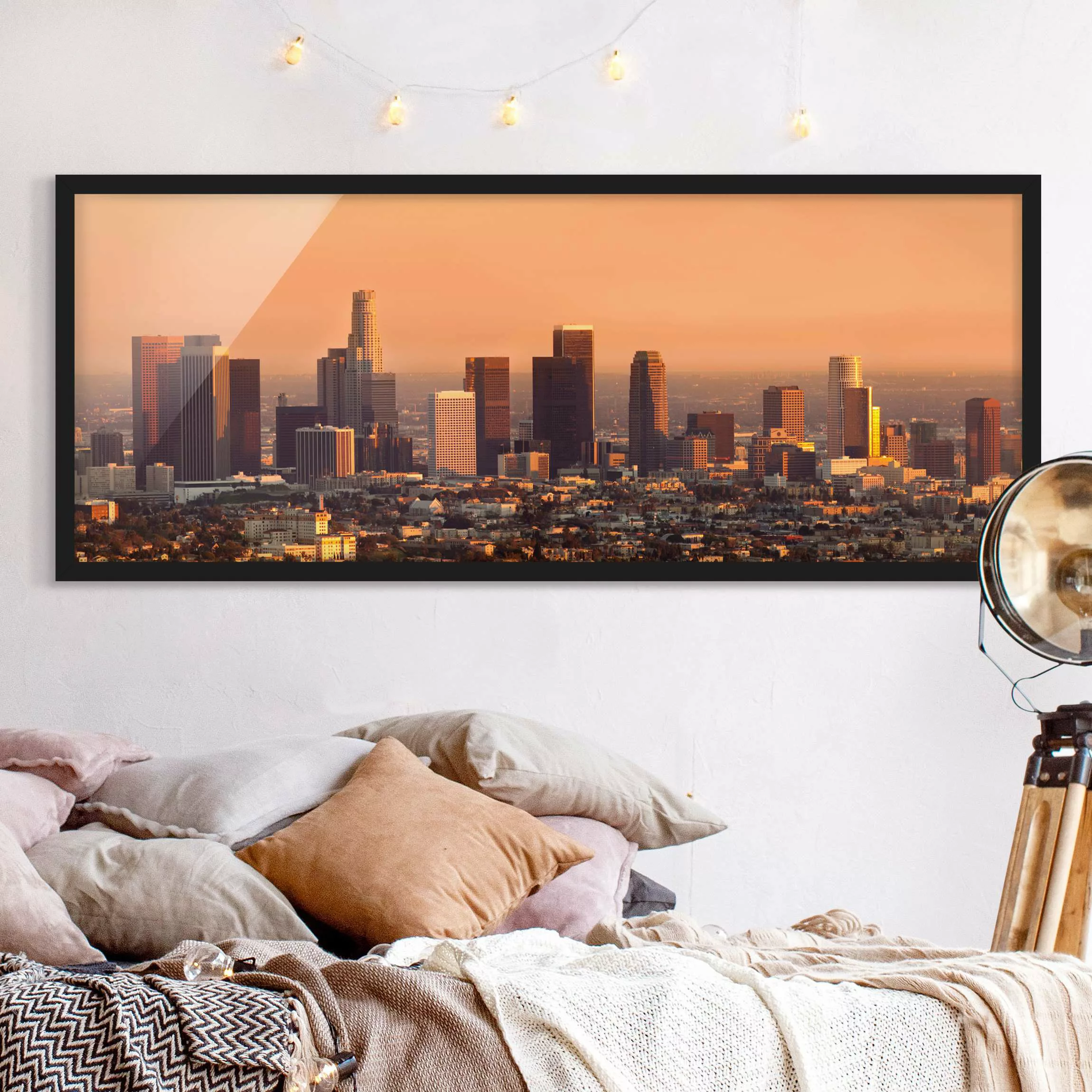 Bild mit Rahmen Architektur & Skyline - Panorama Skyline of Los Angeles günstig online kaufen