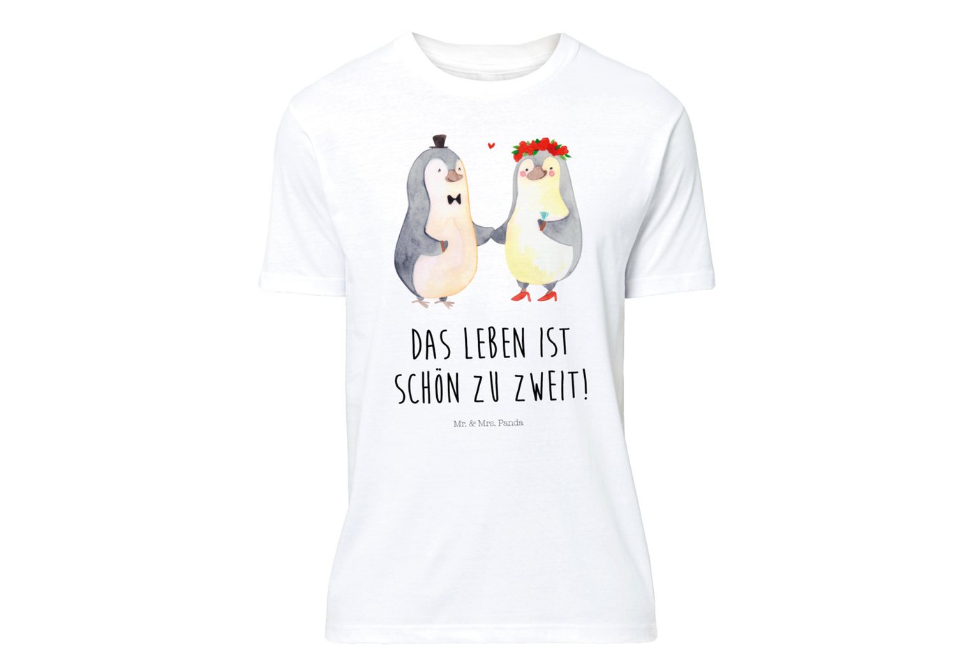 Mr. & Mrs. Panda T-Shirt Pinguin Heirat - Weiß - Geschenk, Lustiges T-Shirt günstig online kaufen