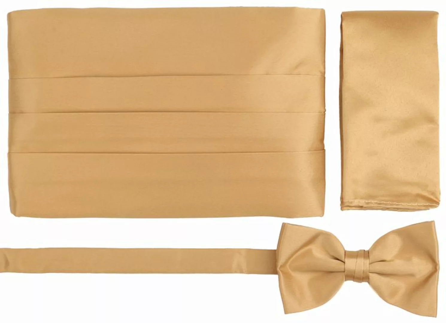 Suitable Set Kummerbund Flieg Einstecktuch Set Gold - günstig online kaufen