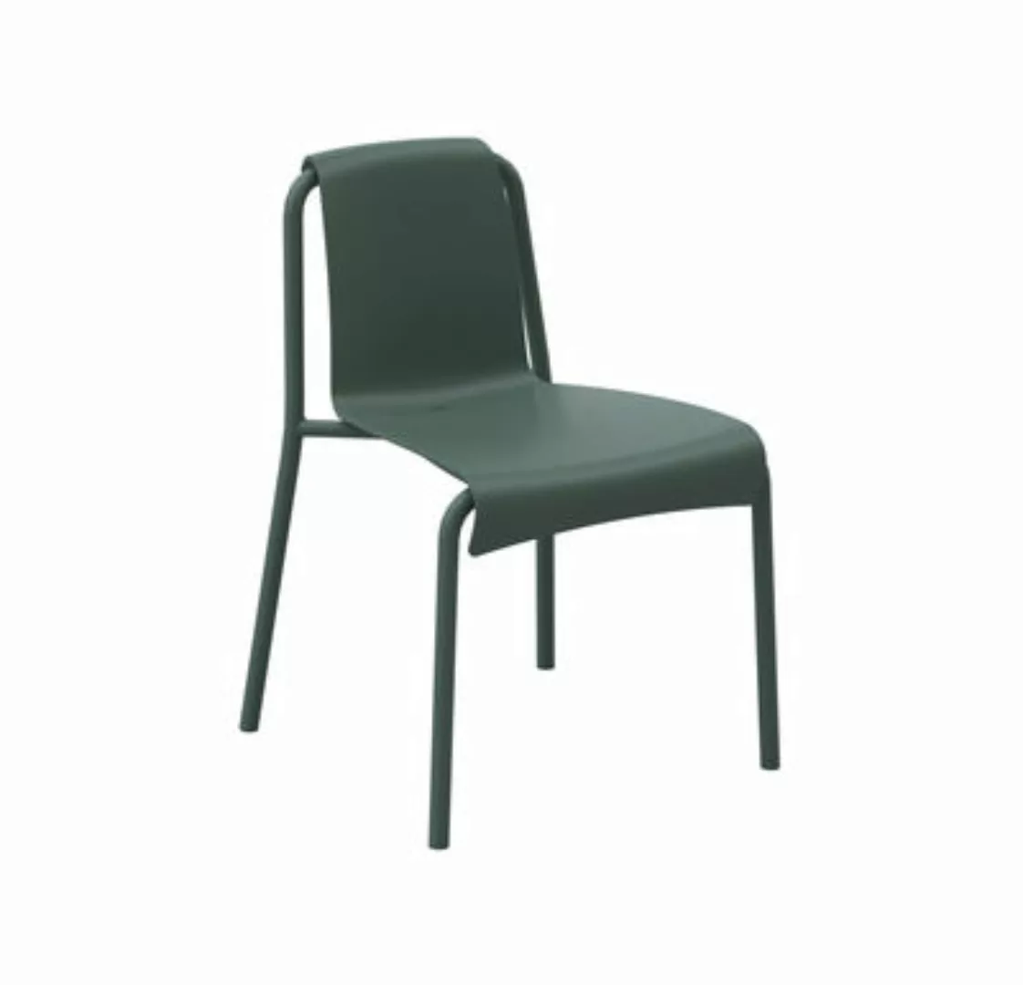 Stapelbarer Stuhl Nami plastikmaterial schwarz / Recycling-Kunststoff - Hou günstig online kaufen