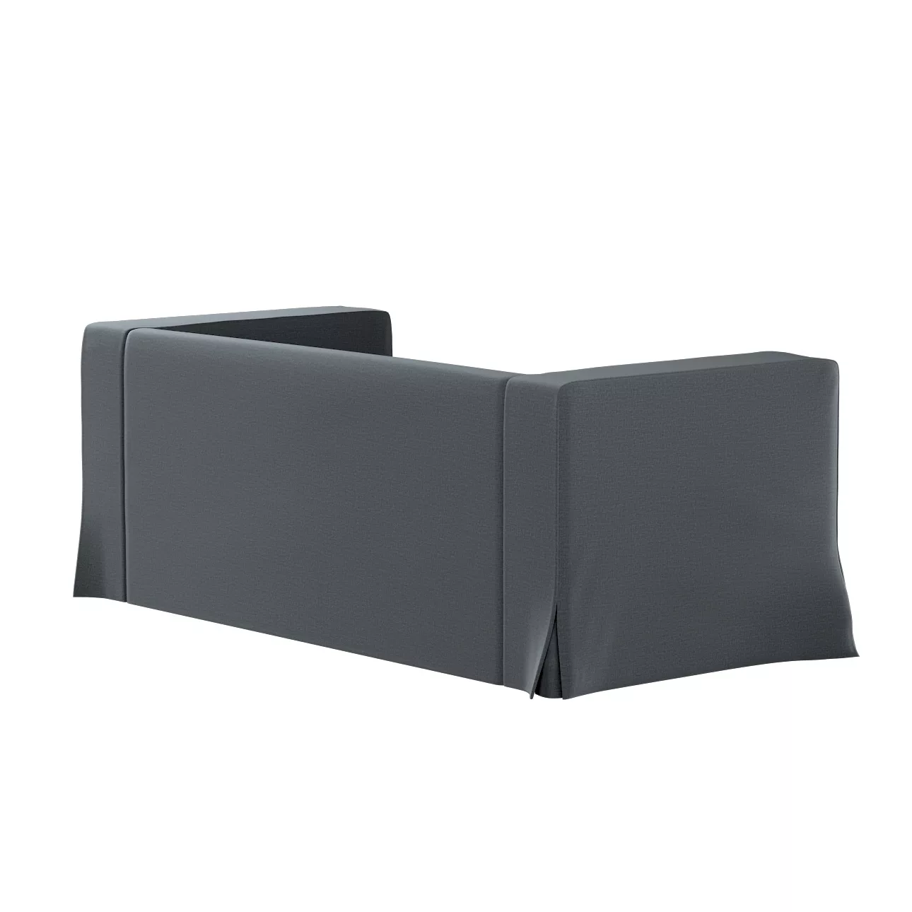 Bezug für Klippan 2-Sitzer Sofa, lang mit Kellerfalte, graphite, Klippan 2- günstig online kaufen