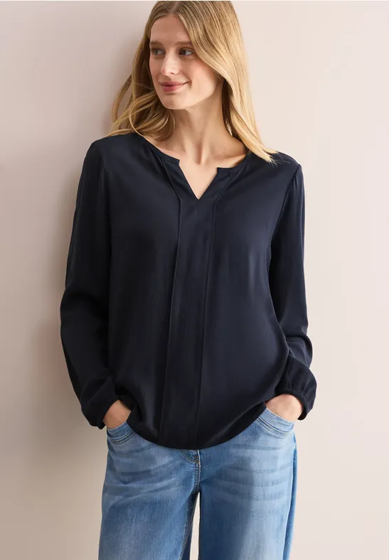 Bluse in Unifarbe günstig online kaufen