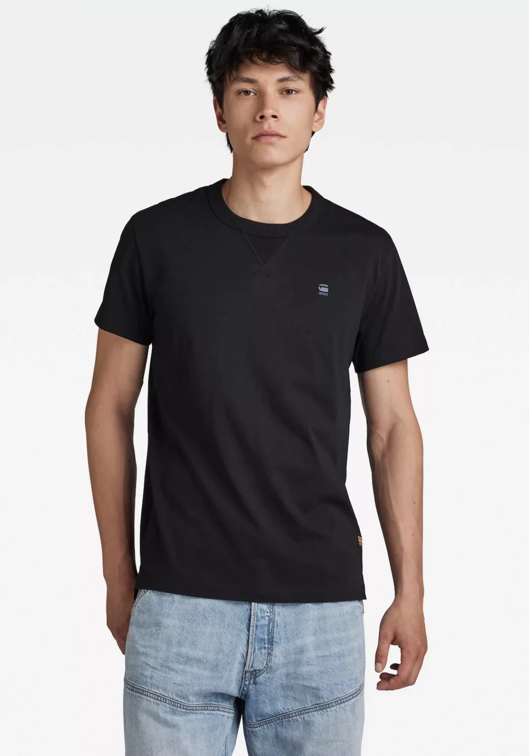 G-STAR T-Shirt "Nifous", Rundhals, mit Rippeinsatz günstig online kaufen