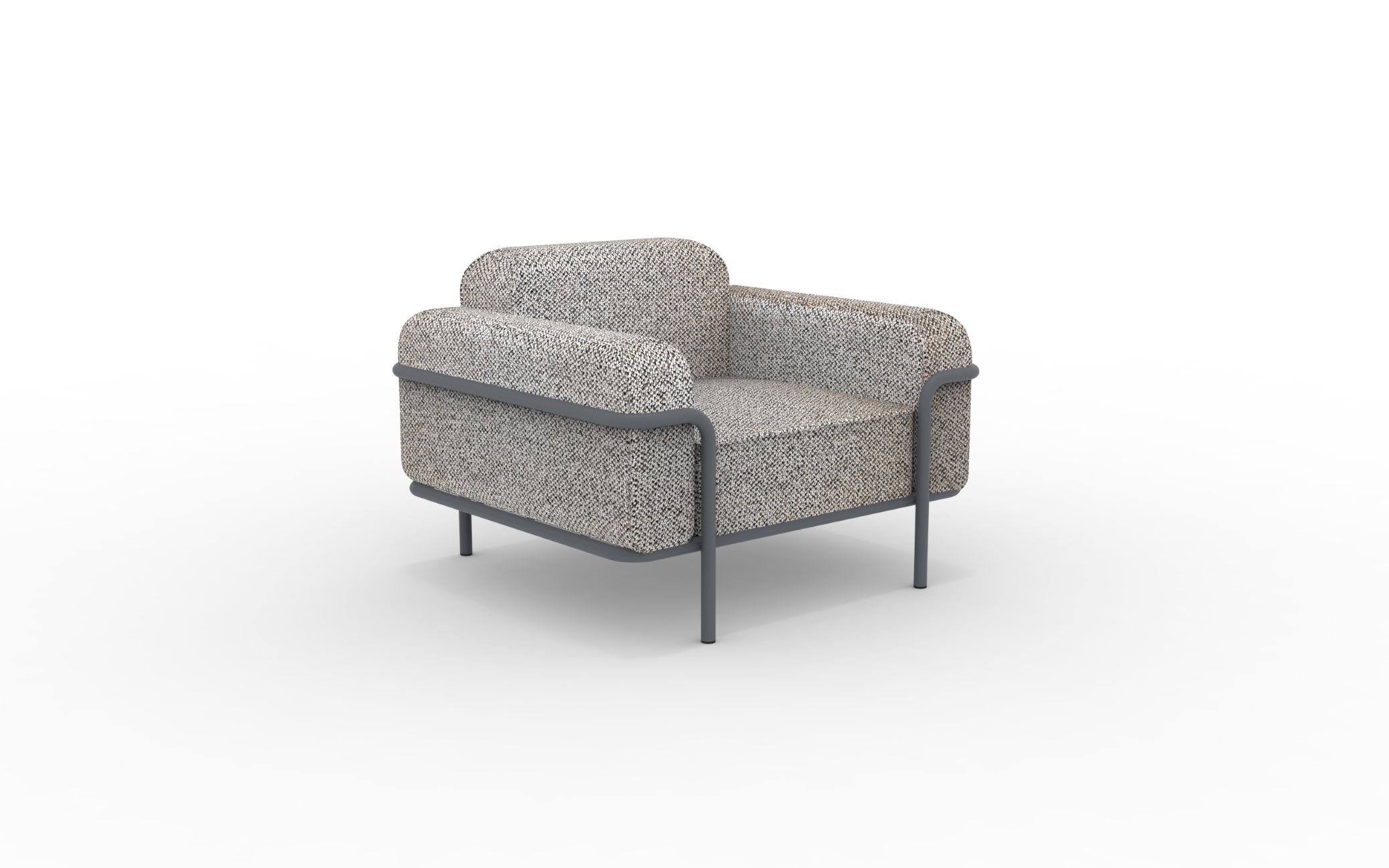 Hug bequemer Outdoorsessel - Lounge-Möbel Weiß-Braun, Dunkelgrau günstig online kaufen