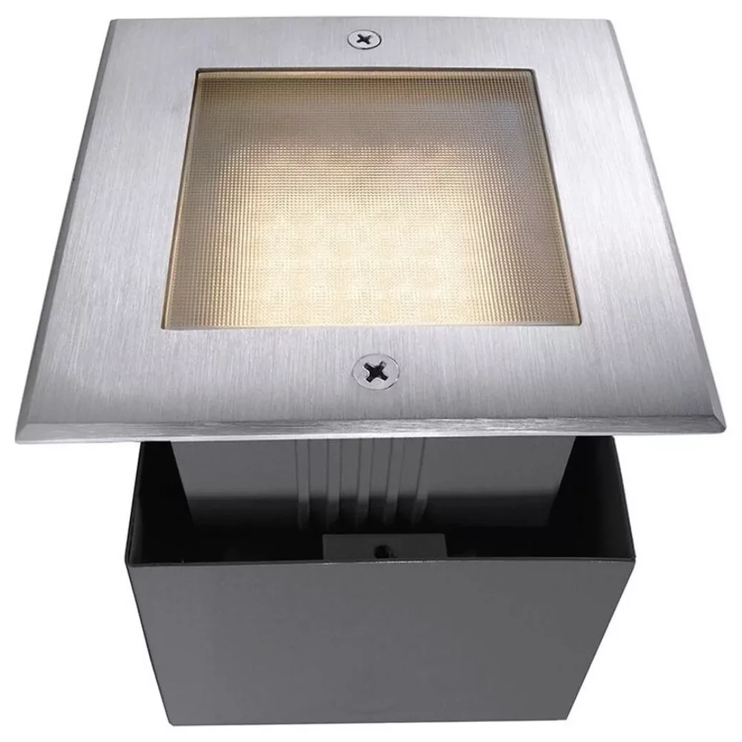 LED Bodeneinbauleuchte Square II in Silber 2,2W 3000K IP67 günstig online kaufen