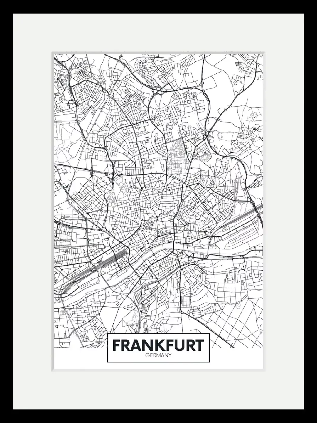 queence Bild »Frankfurt Stadtkarte«, Städte, (1 St.) günstig online kaufen