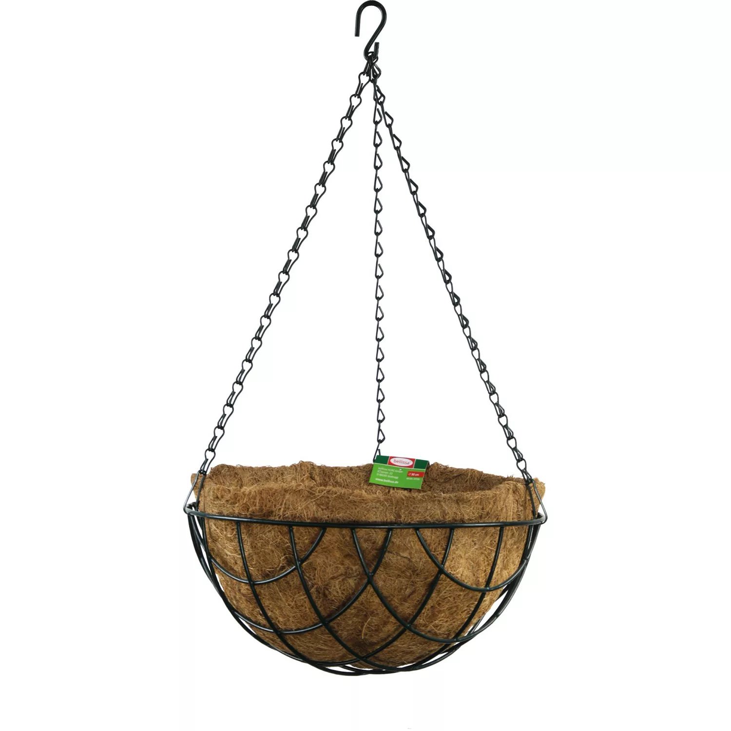 Bellissa Hanging Basket Schwarz inkl. Kokoseinsatz  Ø 55 cm günstig online kaufen