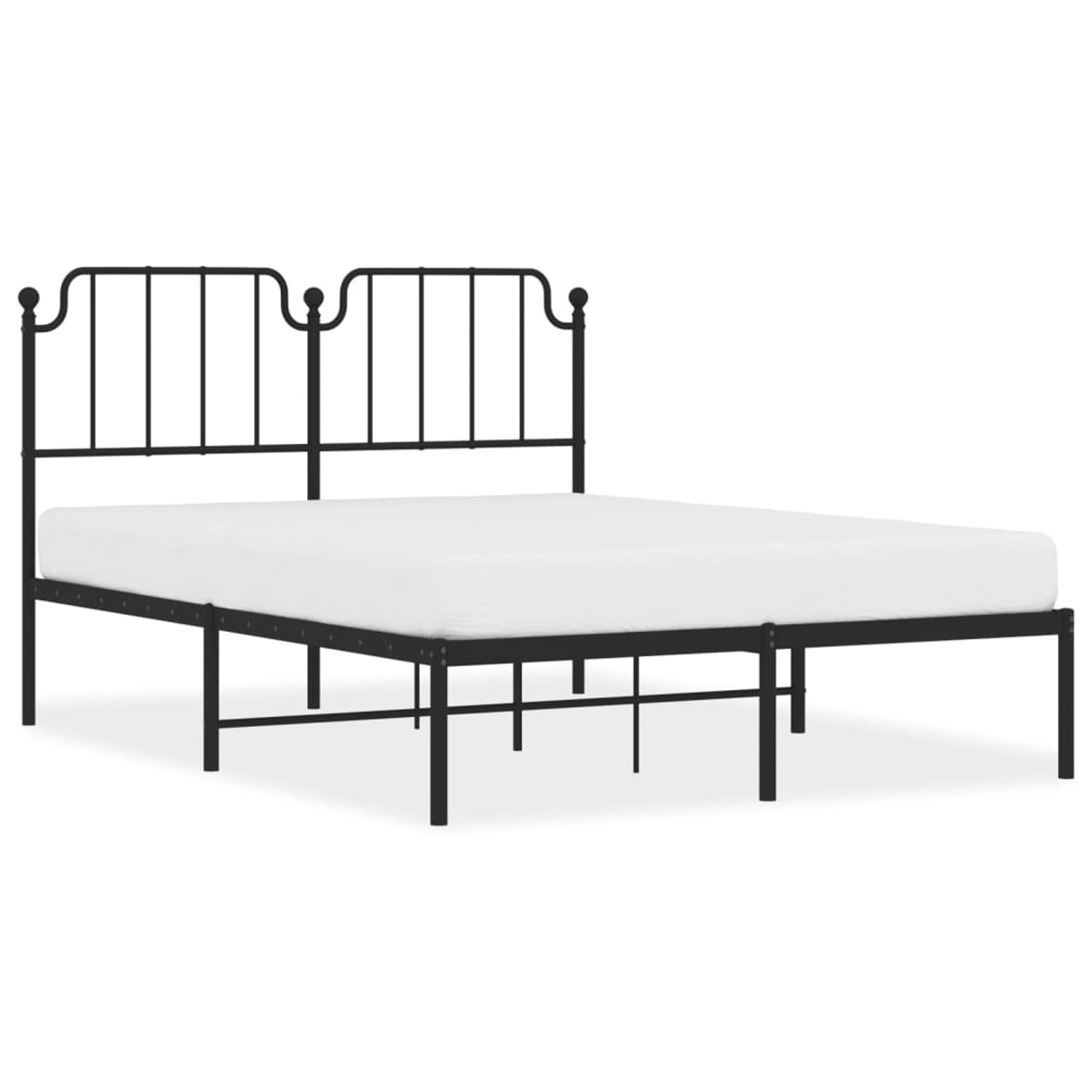 vidaXL Bettgestell mit Kopfteil Metall Schwarz 140x200 cm Modell 101931967 günstig online kaufen