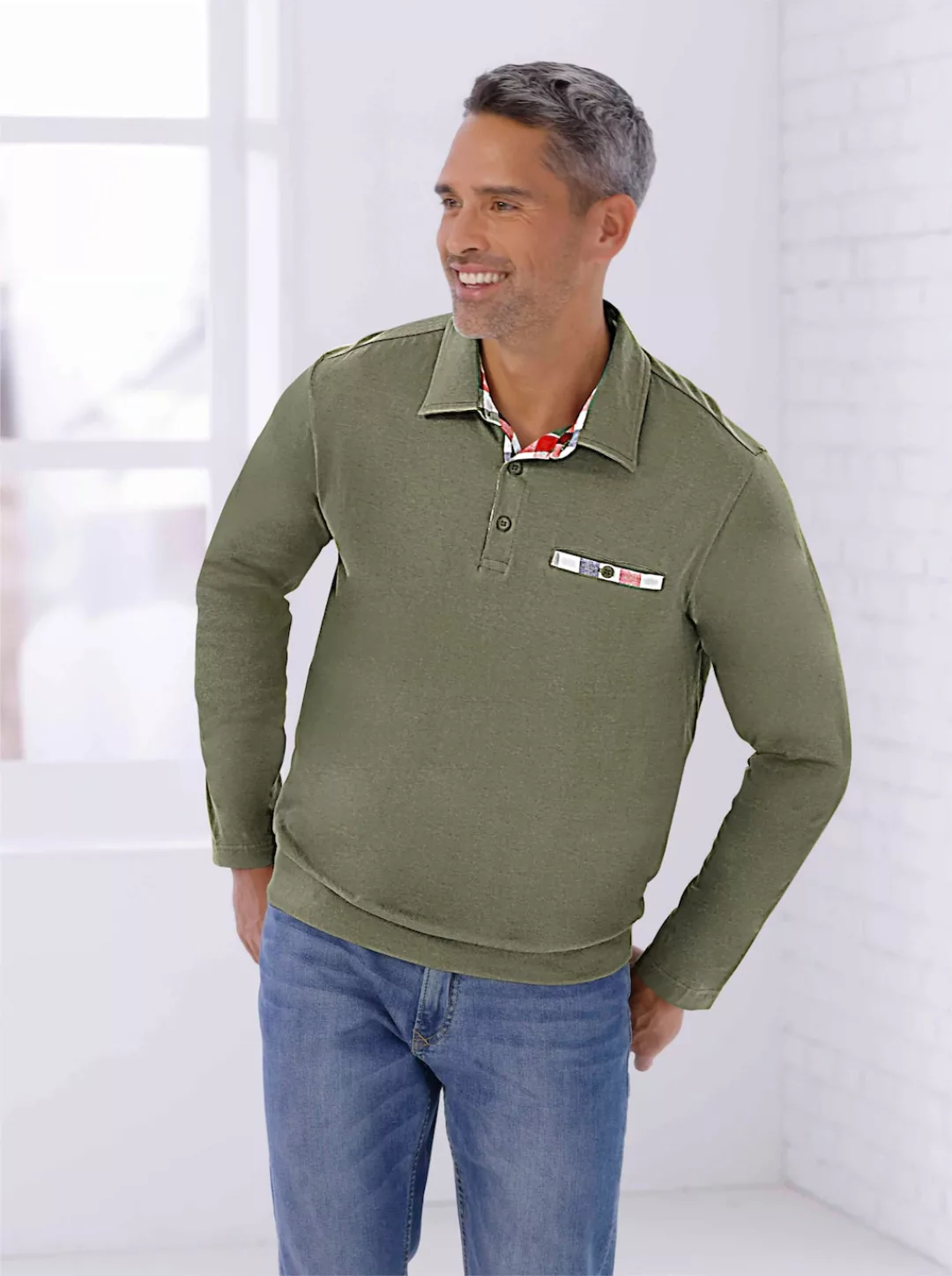 Classic Poloshirt "Langarm-Poloshirt" günstig online kaufen