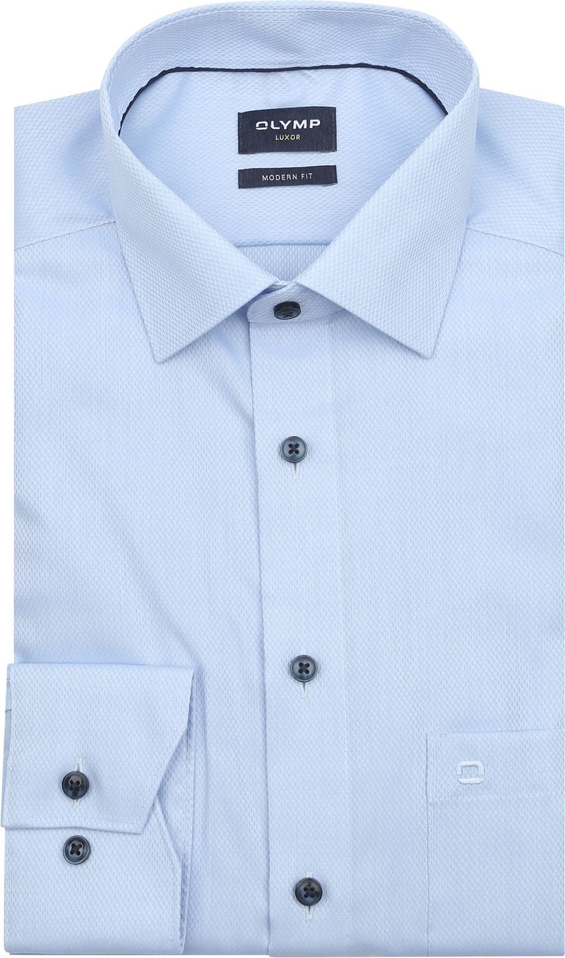 OLYMP Luxor Hemd Diamond Twill Hellblau - Größe 41 günstig online kaufen