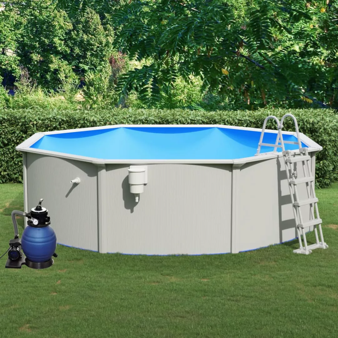 Vidaxl Pool Mit Sandfilterpumpe Und Leiter 460x120 Cm günstig online kaufen