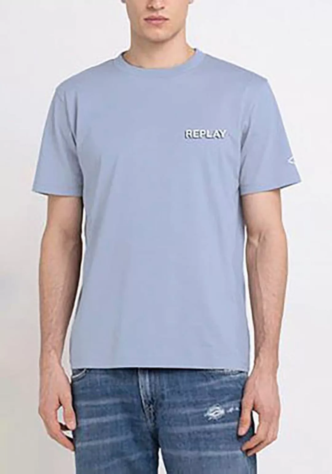 Replay Herren Rundhals T-Shirt BASIC - Regular Fit günstig online kaufen