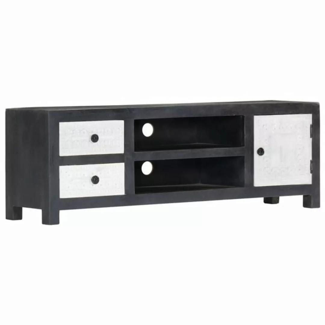 vidaXL TV-Schrank Hangeschnitzter TV-Schrank Grau 120x30x40 cm Massivholz M günstig online kaufen