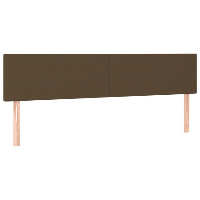 vidaXL Bett, Kopfteile 2 Stk. Dunkelbraun 100x5x78/88 cm Stoff günstig online kaufen