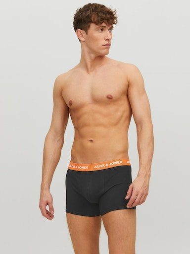 Jack & Jones 7-er Set Trunks Schwarz mit verschiedenfarbigem Webbund günstig online kaufen