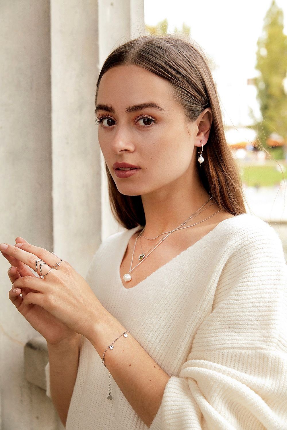 Hey Happiness Charm-Armband Geo Plättchen mit günstig online kaufen