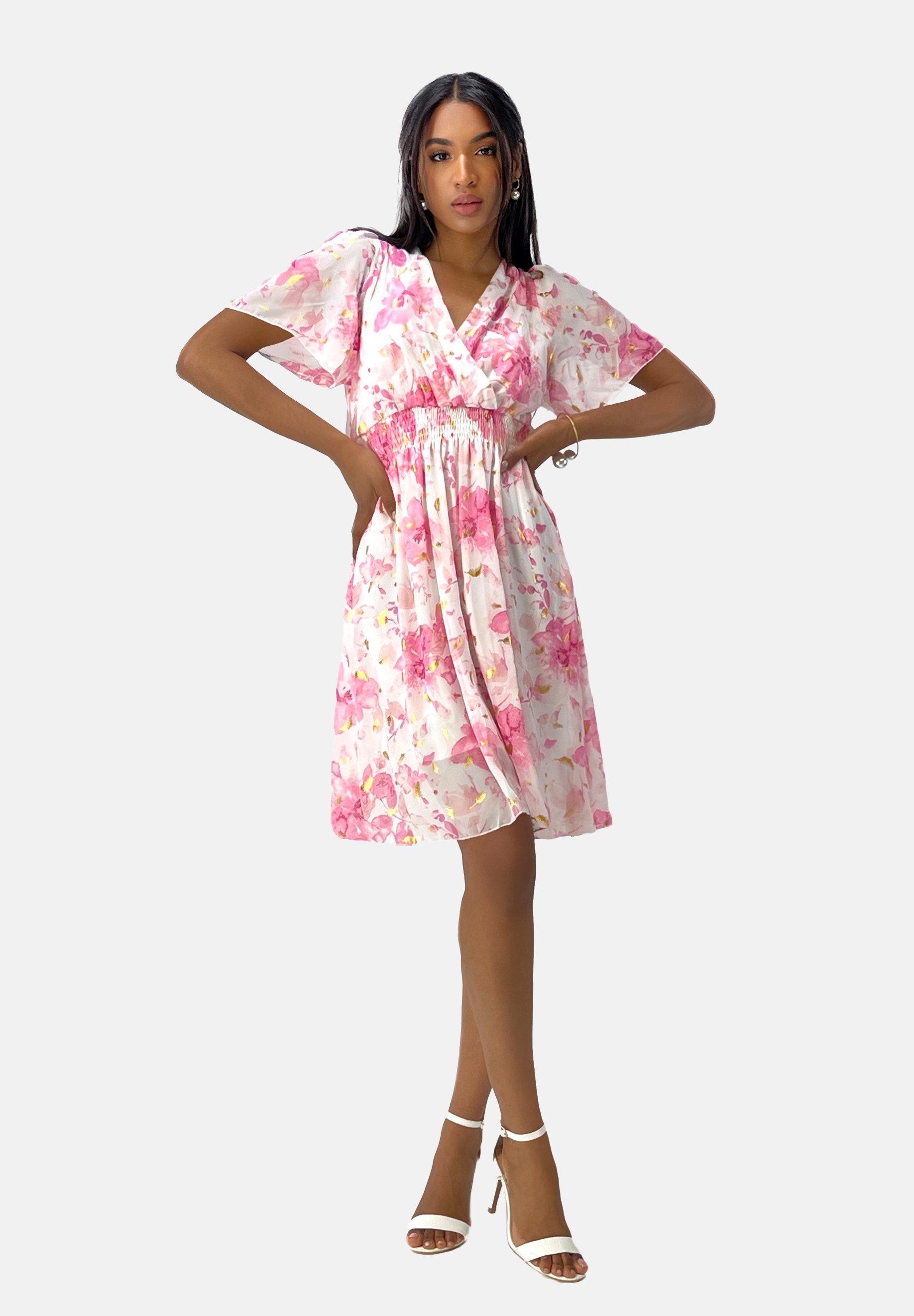 Elara Sommerkleid Elara Damen Sommerblumenkleid (1-tlg) günstig online kaufen