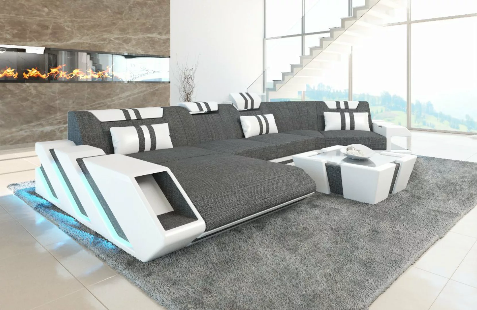 Sofa Dreams Wohnlandschaft Stoff Sofa Apollonia C Form Stoffsofa Polster St günstig online kaufen