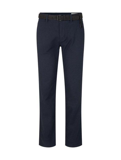 TOM TAILOR Denim Chinohose Strukturierte Chinohose mit Gürtel günstig online kaufen