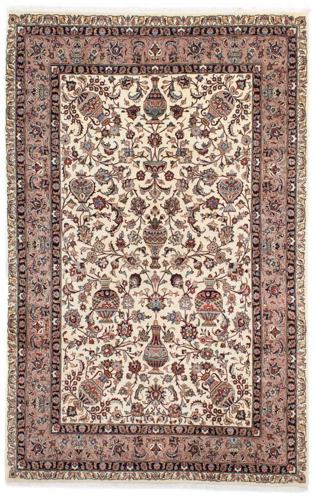 morgenland Wollteppich »Kaschmar Blumenmuster Beige 298 x 198 cm«, rechteck günstig online kaufen