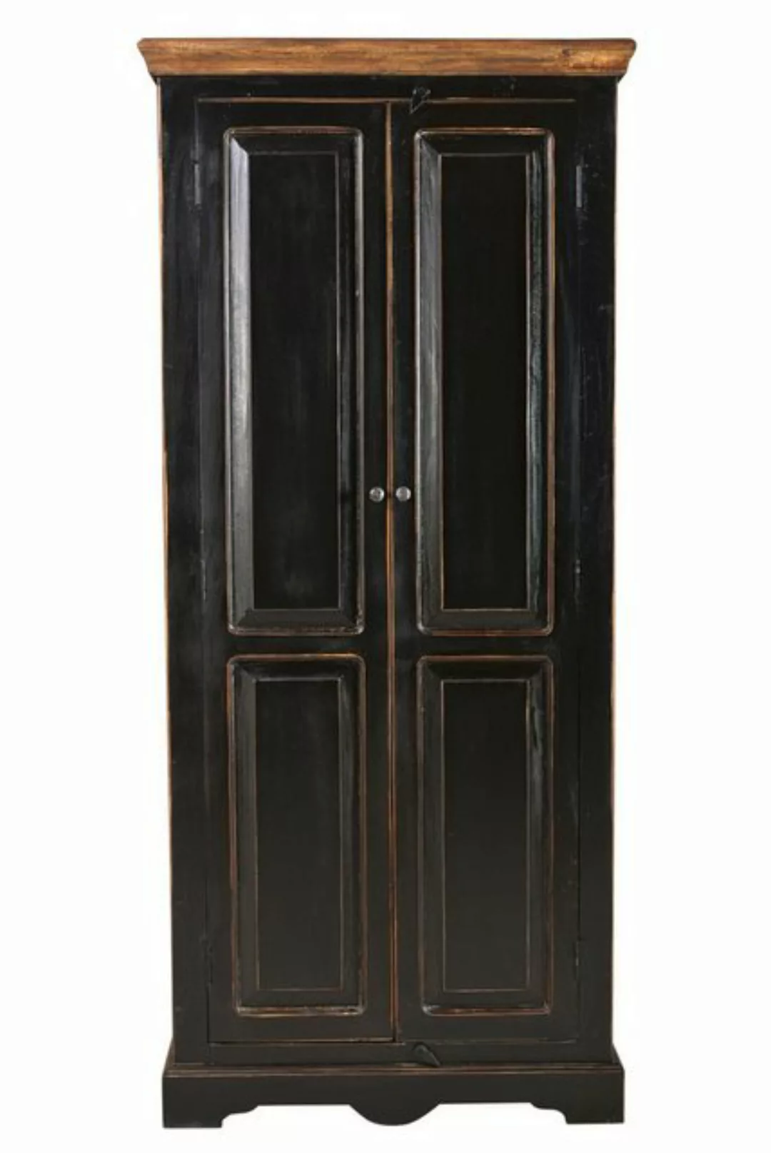 TPFLiving Garderobenschrank Auburn - aus schwarzem Mangoholz (antikes Desig günstig online kaufen