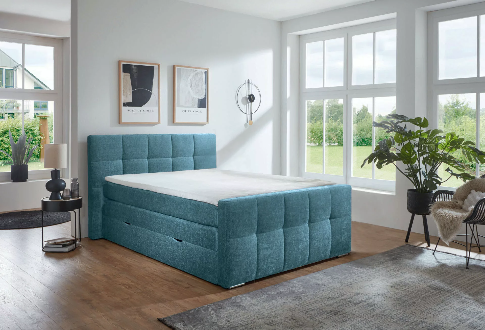 Places of Style Boxspringbett »Rosà«, H3/H3, H3/H4, H4/H4 möglich günstig online kaufen