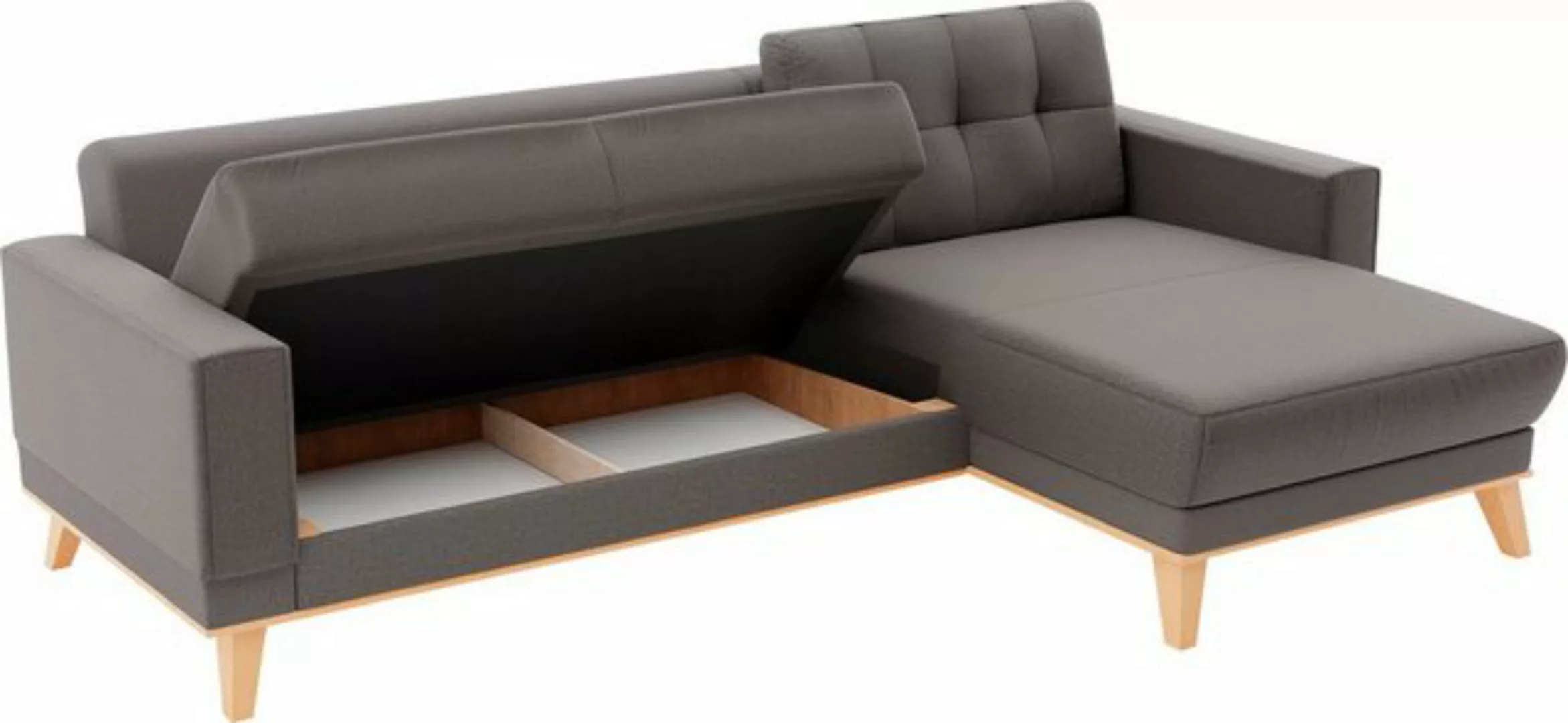 sit&more Ecksofa "Lavida L-Form", wahlweise mit Kippfunktion und Bettkasten günstig online kaufen