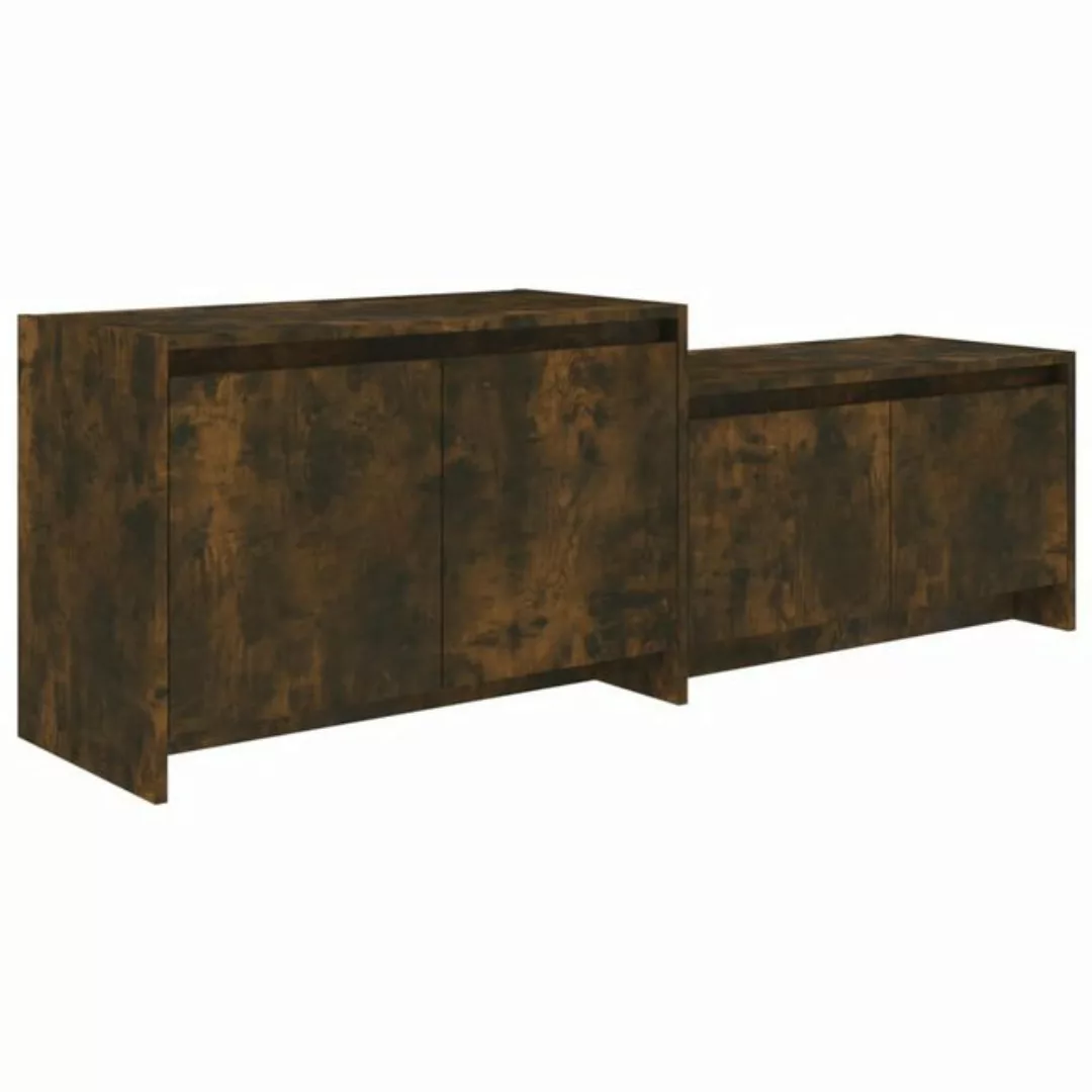 furnicato TV-Schrank Räuchereiche 146,5x35x50 cm Holzwerkstoff günstig online kaufen