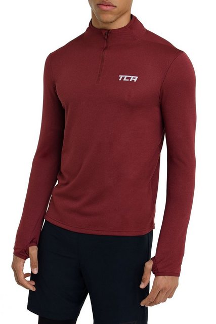 TCA Langarmshirt TCA Herren Cloud Fleece Sporttop Laufshirt - Cabernet, XL günstig online kaufen