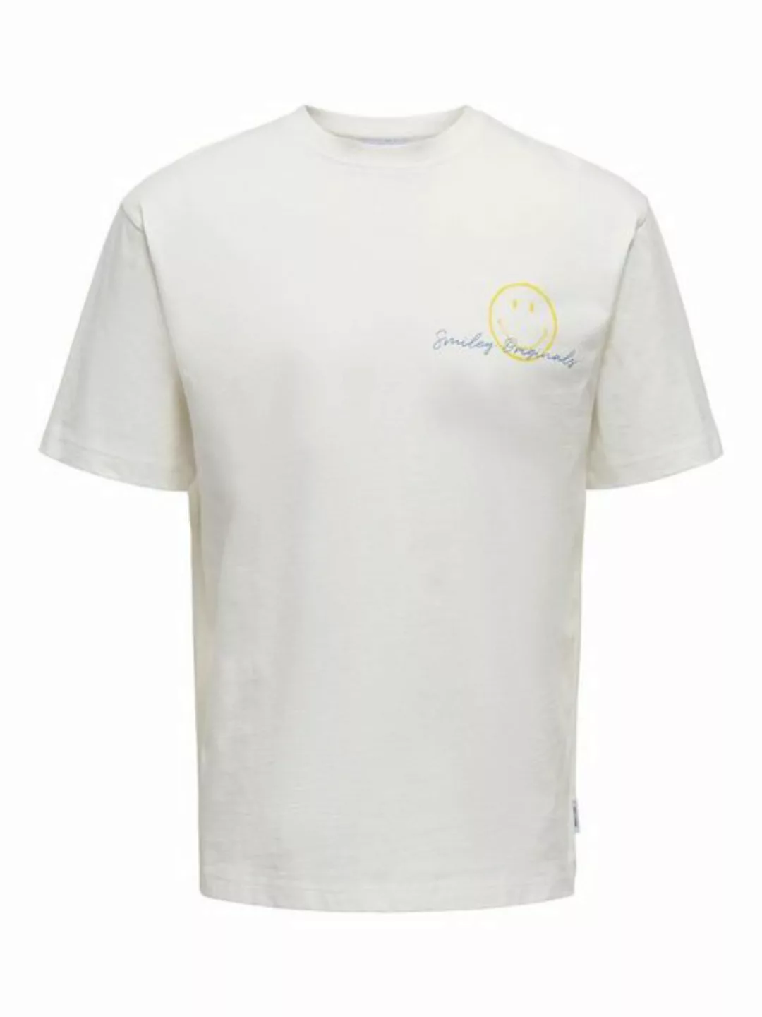 ONLY & SONS T-Shirt - Smiley Shirt kurzarm - Backprint günstig online kaufen