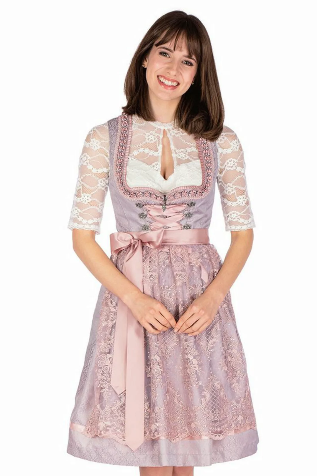 MarJo Dirndl Midi Dirndl 2tlg. - BENITA - silber/rosé günstig online kaufen