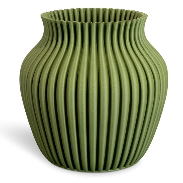 Speaking matte Vase 3D Curve aus Kunststoff forest green günstig online kaufen